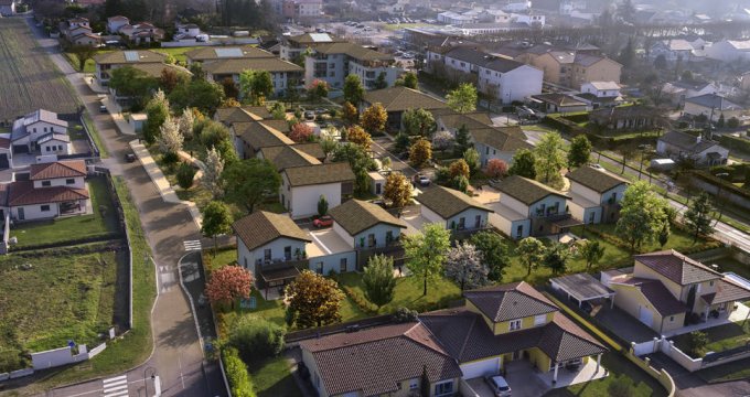 Achat / Vente programme immobilier neuf Saint-Pierre-de-Chandieu à 500m du coeur de ville (69780) - Réf. 6895