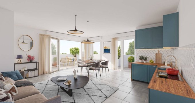Achat / Vente programme immobilier neuf Vénissieux à 20 min du parc Blandan en bus C12 (69200) - Réf. 11554